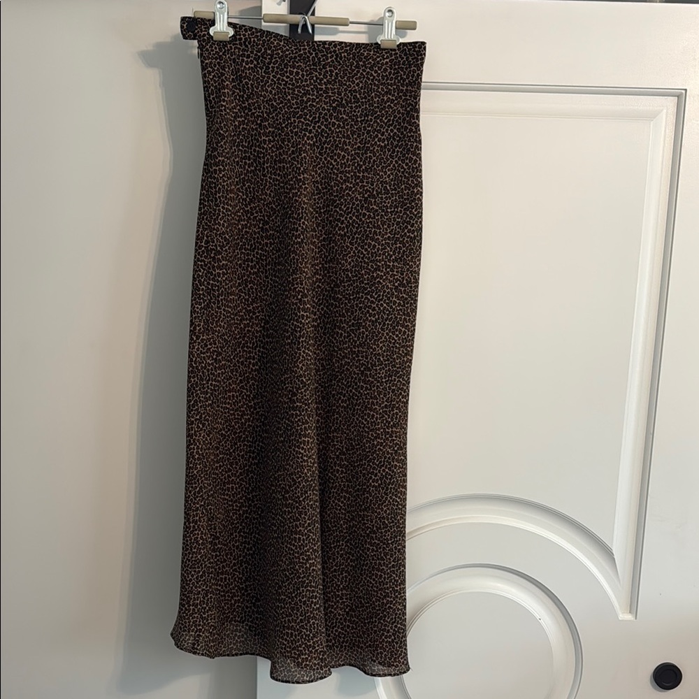 Kenar Leopard Midi Skirt